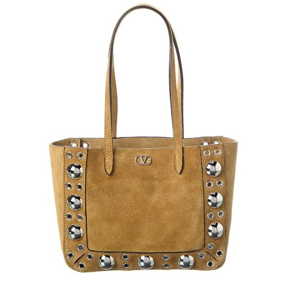 Valentino Handbags - Valentino Nellcote Mini Suede Tote, Brown
